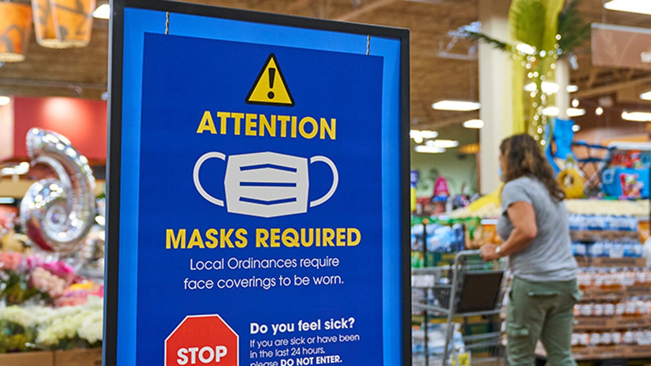 a person holding a sign