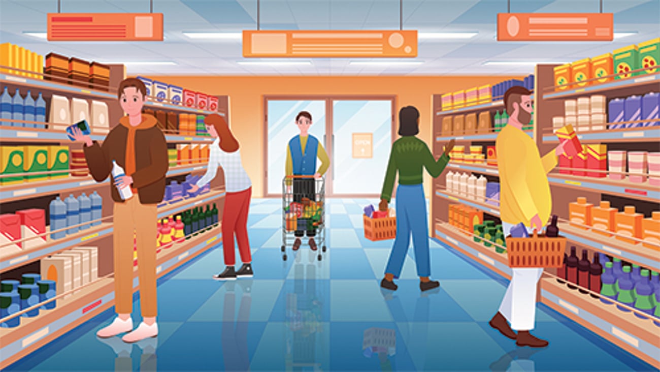 grocery store shopping