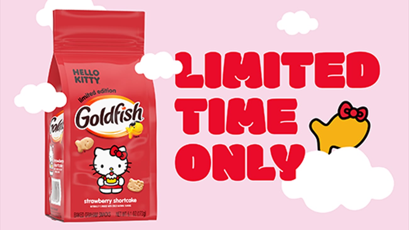 Goldfish Hello Kitty Strawberry Shortcake Flavored Grahams 