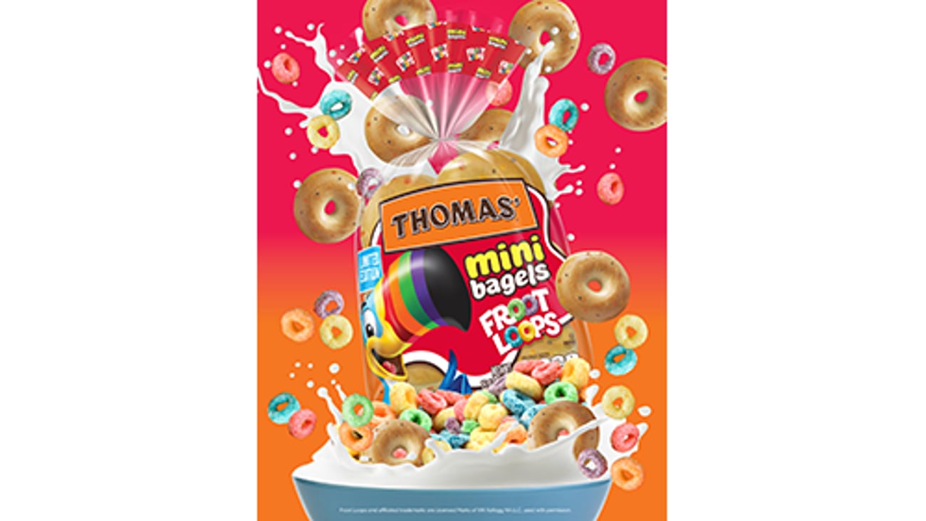 thomas froot loop mini bagels