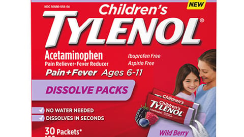 Children’s Tylenol Dissolve Packs