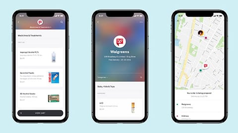 Walgreens delivery in the Postmates app