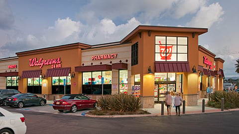 Walgreens storefront.