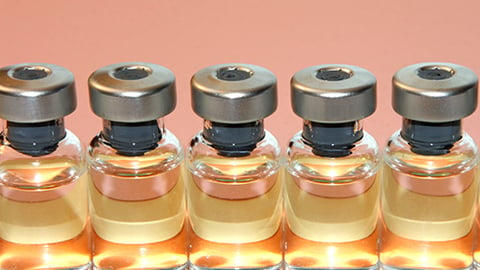 Vials containing injection.