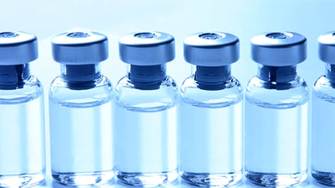 Vials containing injection.