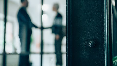 a close up of a door