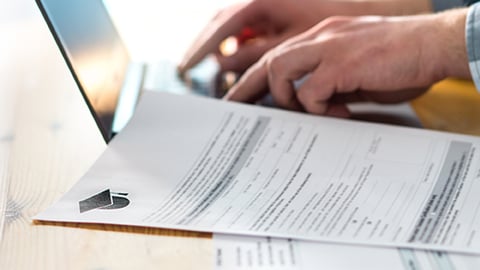 a person sitting at a desk