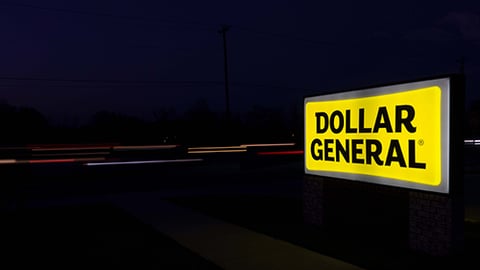 dollar general exterior sign teaser