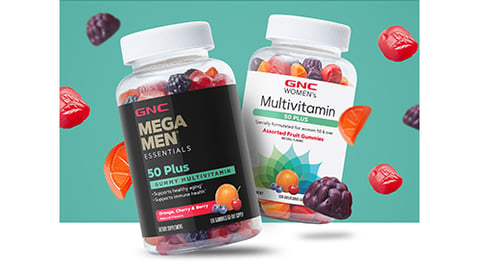 GNC Mega Men and Women’s 50+ Multivitamin Gummies