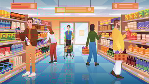grocery store shopping