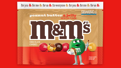 M&M's peanut butter and jelly