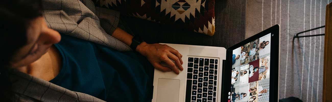 a man using a laptop