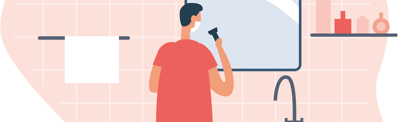 man shaving