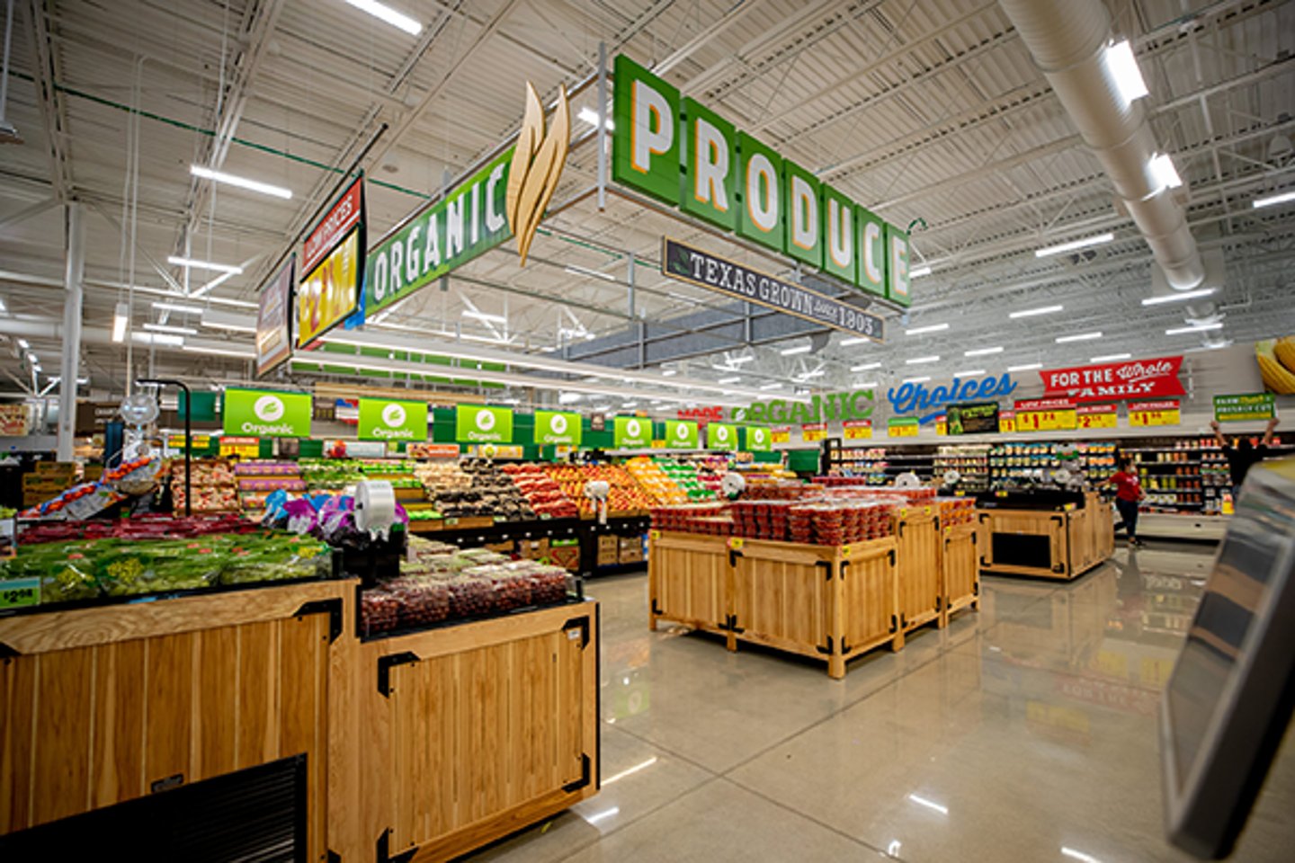 a store filled with lots of luggage