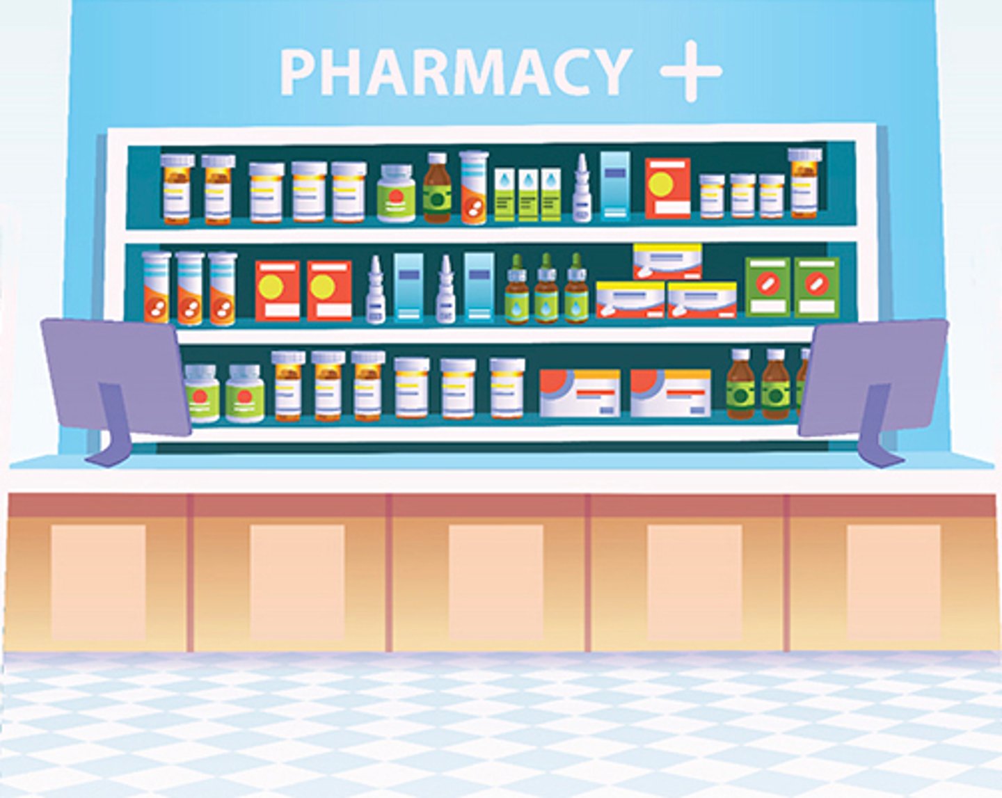 Pharmacy counter graphic