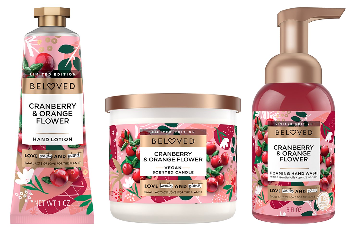 Beloved by Love Beauty and Planet — cranberry and orange flower