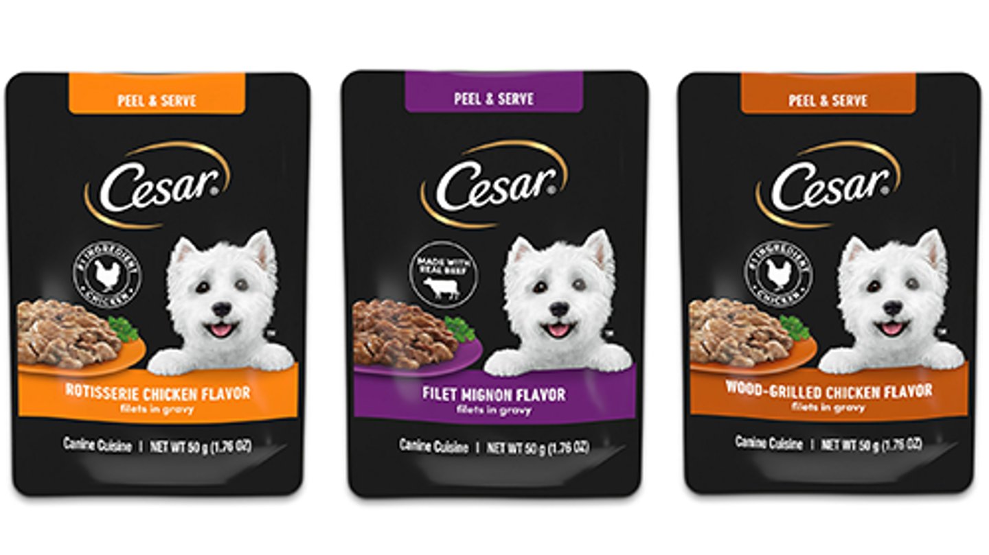 Cesar Filets in Gravy Wet Dog Food Mini-Pouch 