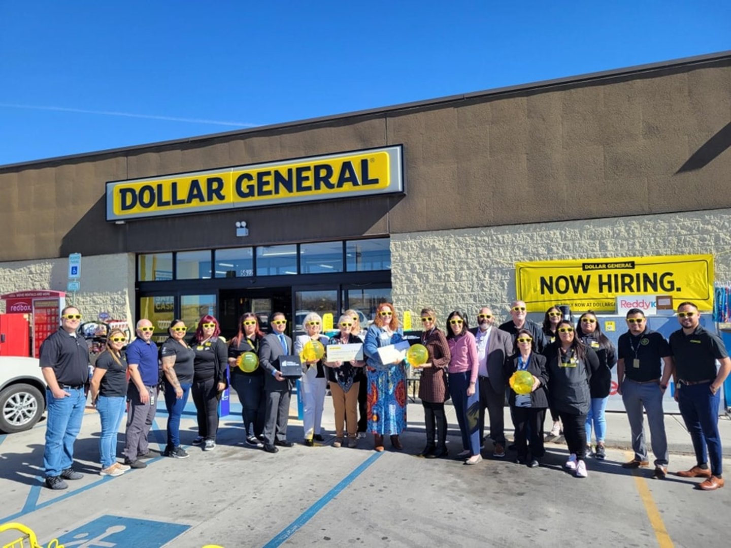 dollar general yellow glasses