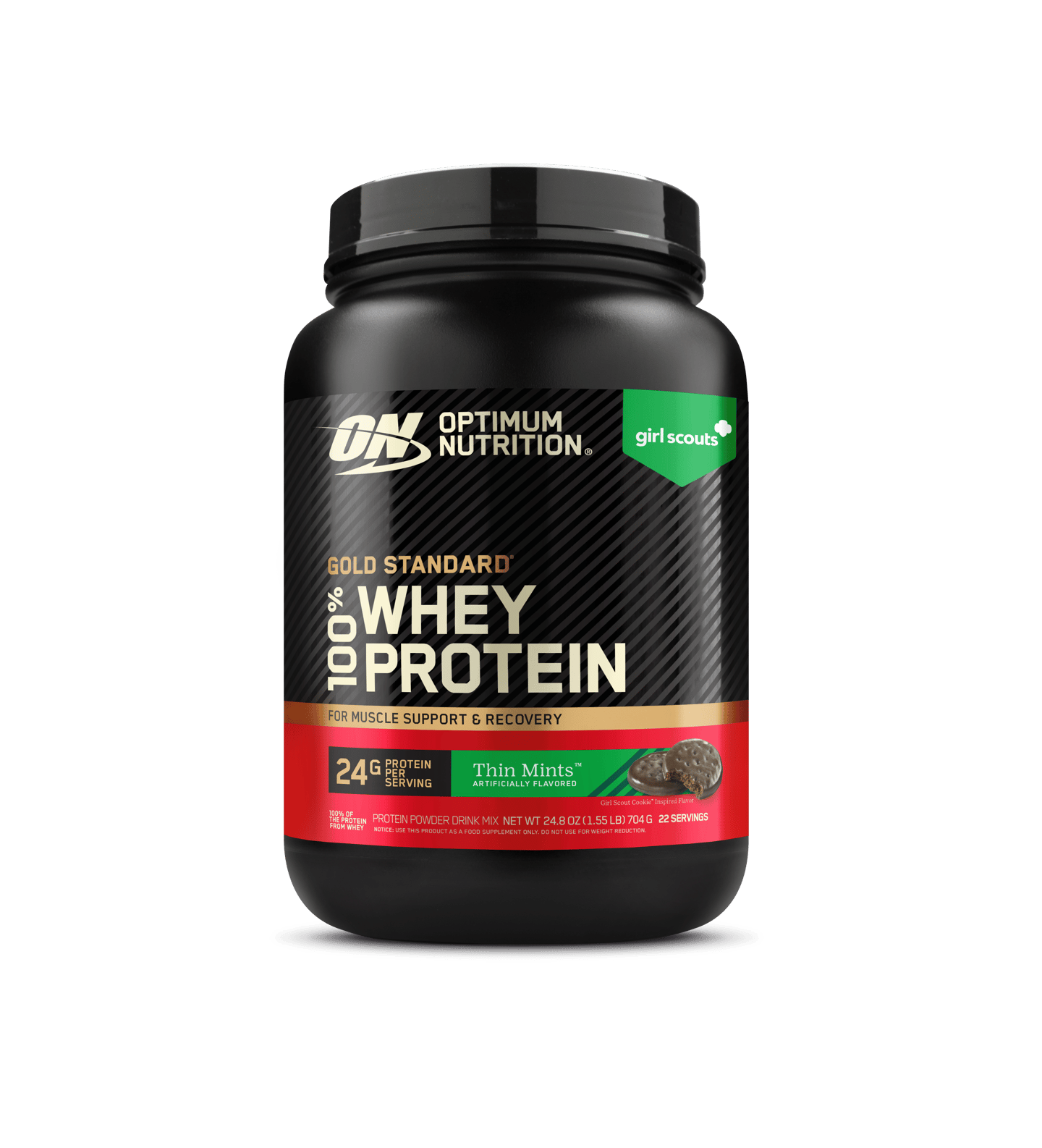 Gold Standard 100% Whey Protein Powder in Girl Scout Thin Mints