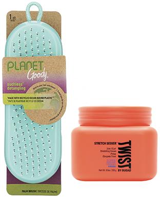 Beauty By Imagination's Pure + Clean Detangling Brush from Wet Brush and Stretch Seeker from Twist by Ouidad