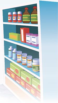 Store shelf graphic