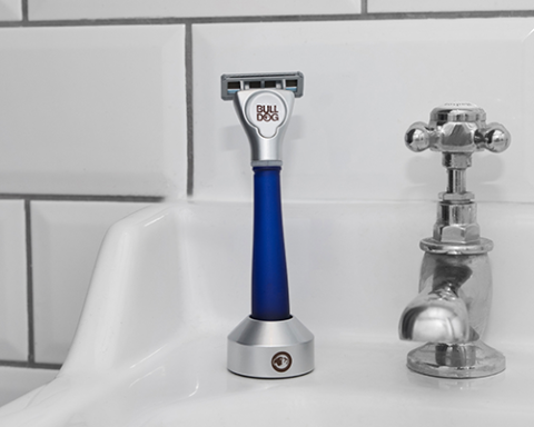 a toothbrush is sitting on a counter