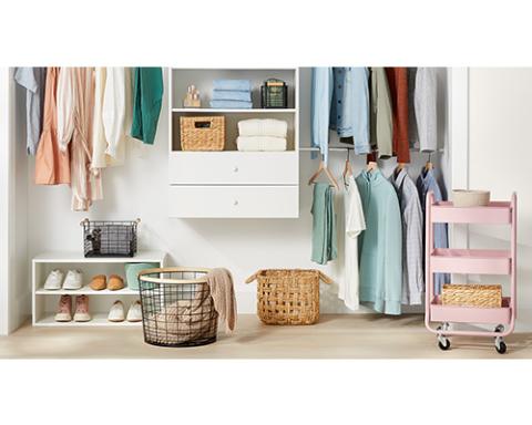 a bedroom with a bed in a room