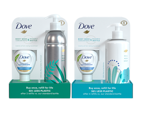 dove refillable body wash