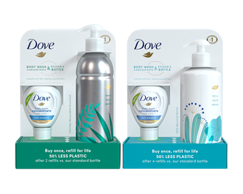 Dove's Reuse/Refill Packaging Replaces Single-Use Bottles