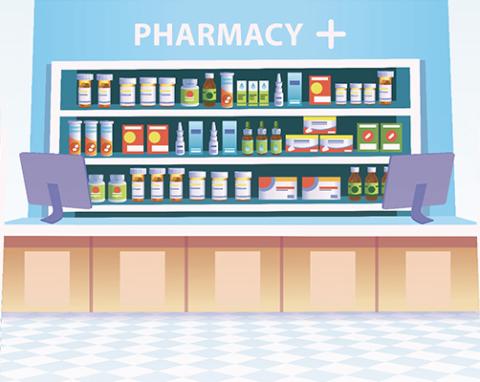 Pharmacy counter graphic