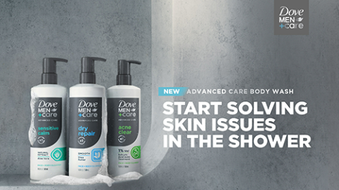 Dove Men+Care Advanced Care Face + Body Cleansing collection