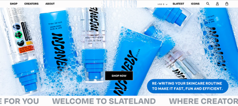 slateland website landing page