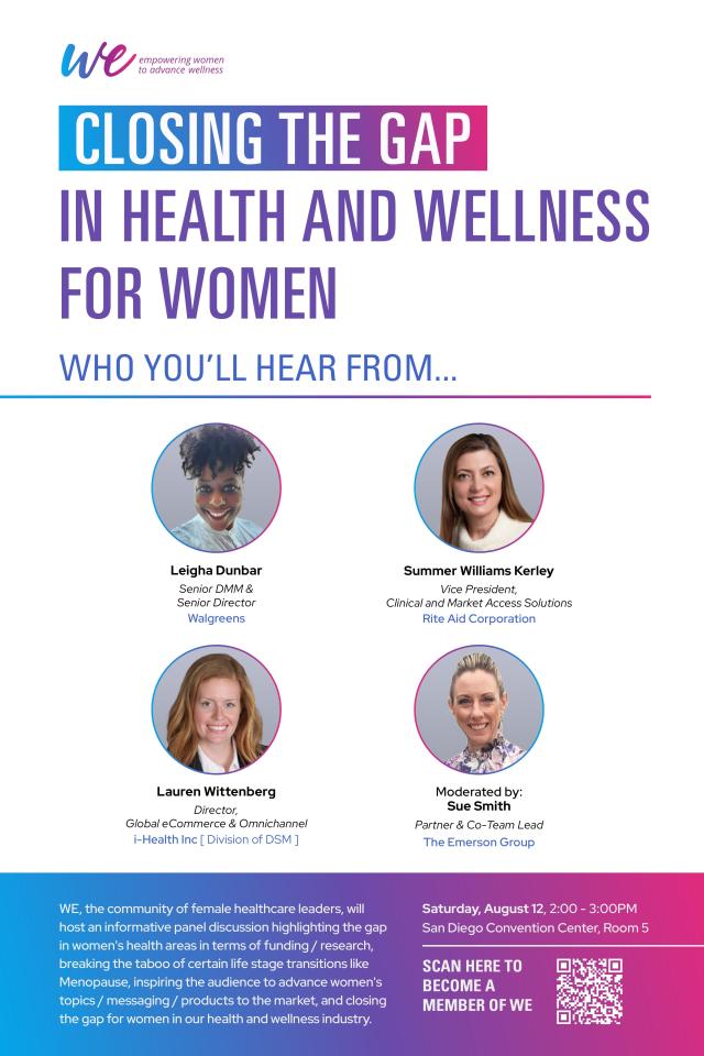 WE at TSE Closing the Gap in Health & Wellness for Women Drug Store News