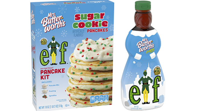 Mrs. Butterworth’s “Elf”-themed Sugar Cookie Pancake Mix Kit 