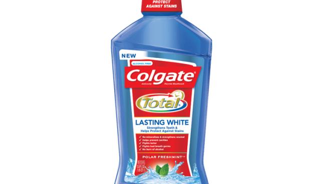 colgate total lasting white mouthwash